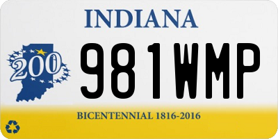 IN license plate 981WMP