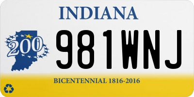 IN license plate 981WNJ