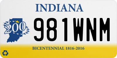 IN license plate 981WNM