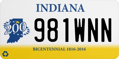 IN license plate 981WNN