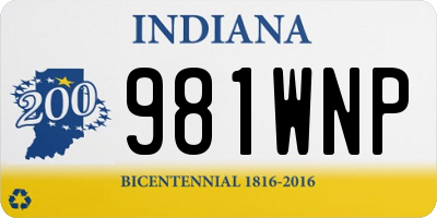 IN license plate 981WNP