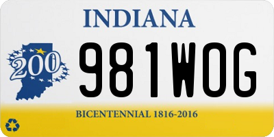 IN license plate 981WOG