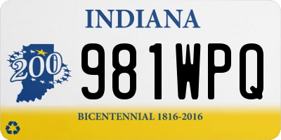 IN license plate 981WPQ
