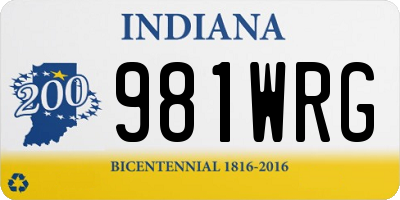 IN license plate 981WRG