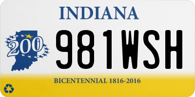 IN license plate 981WSH