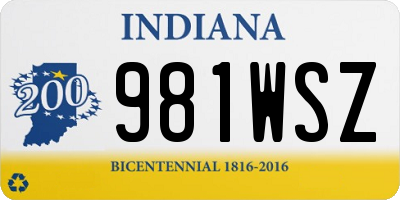 IN license plate 981WSZ