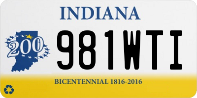 IN license plate 981WTI