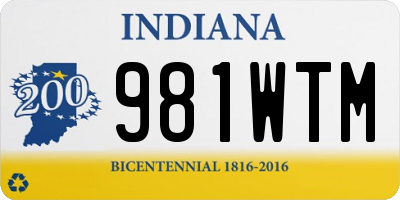 IN license plate 981WTM
