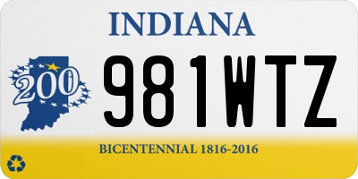 IN license plate 981WTZ