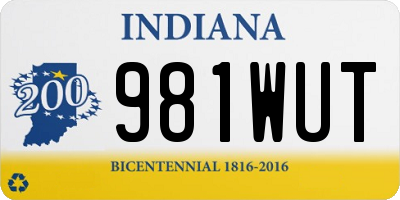IN license plate 981WUT