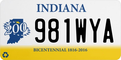 IN license plate 981WYA