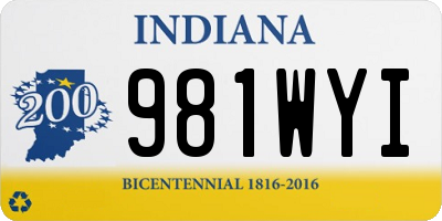 IN license plate 981WYI