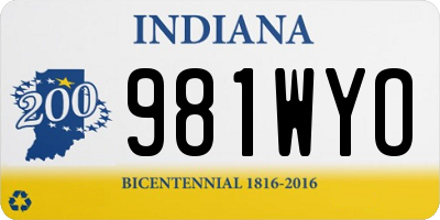 IN license plate 981WYO