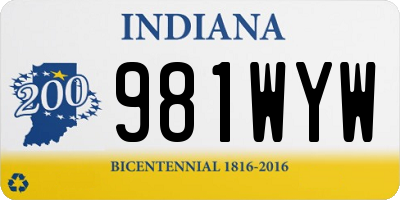 IN license plate 981WYW