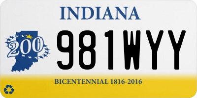 IN license plate 981WYY