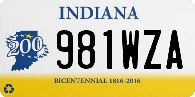 IN license plate 981WZA