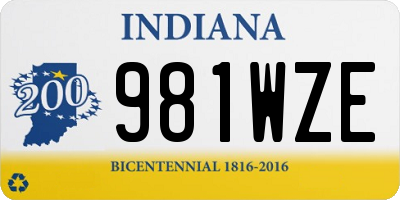 IN license plate 981WZE