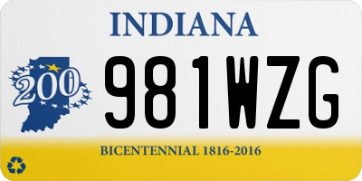 IN license plate 981WZG