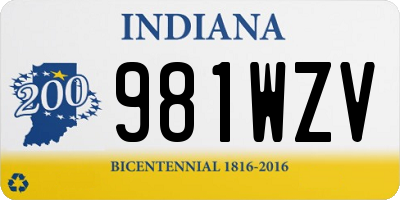 IN license plate 981WZV