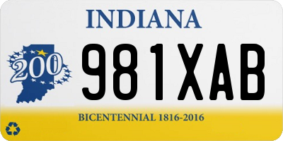 IN license plate 981XAB
