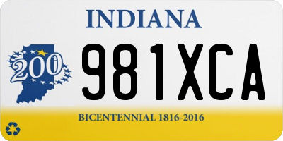 IN license plate 981XCA