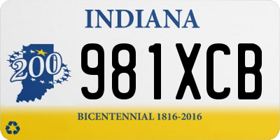 IN license plate 981XCB
