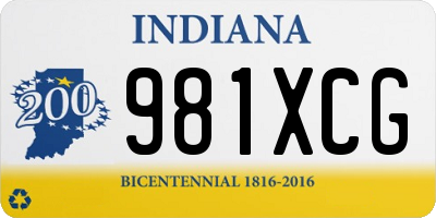 IN license plate 981XCG