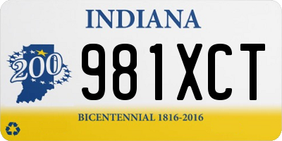 IN license plate 981XCT