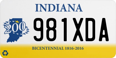 IN license plate 981XDA