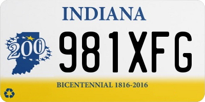 IN license plate 981XFG