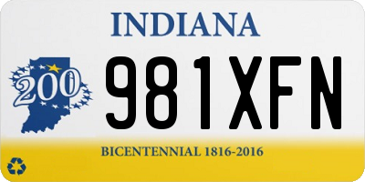 IN license plate 981XFN
