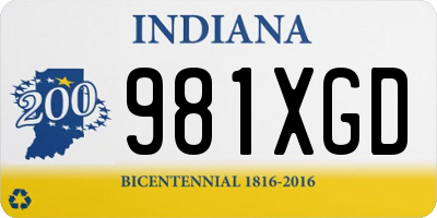 IN license plate 981XGD