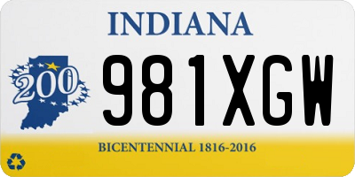 IN license plate 981XGW