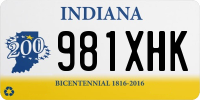 IN license plate 981XHK