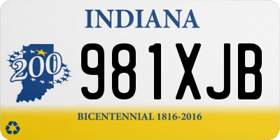 IN license plate 981XJB