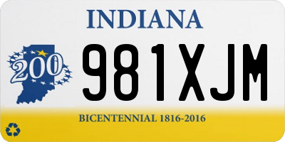 IN license plate 981XJM