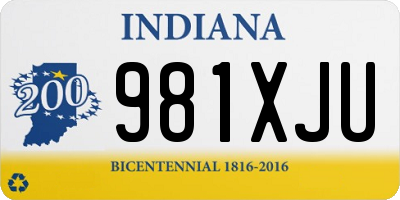 IN license plate 981XJU