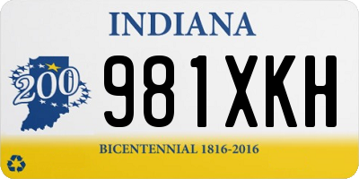 IN license plate 981XKH
