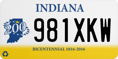 IN license plate 981XKW