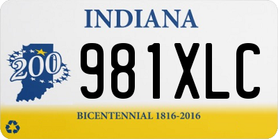 IN license plate 981XLC