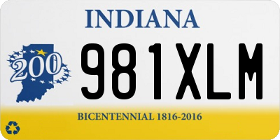 IN license plate 981XLM
