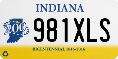 IN license plate 981XLS