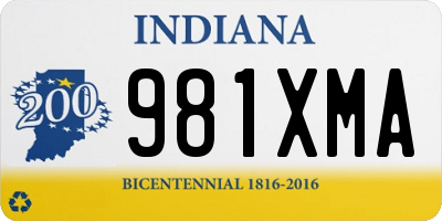 IN license plate 981XMA