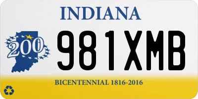 IN license plate 981XMB