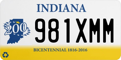 IN license plate 981XMM