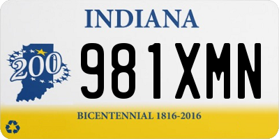 IN license plate 981XMN