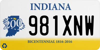 IN license plate 981XNW