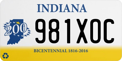 IN license plate 981XOC