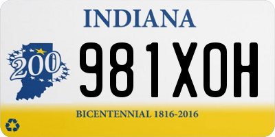 IN license plate 981XOH