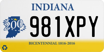 IN license plate 981XPY